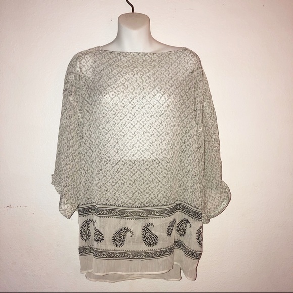 H&M Tops - H&M Sheer Top w/paisley bottom